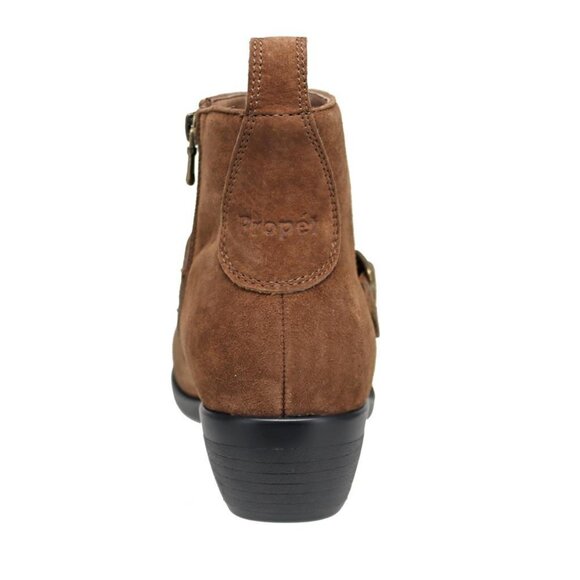 Propet Memphis Women's Suede Ankle Boot Color Bison Brown - Picture 5 of 5